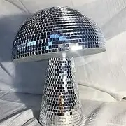 Mushroom Disco Ball for Home Decorations, Party, Table Decor - Mirror Shape (M (9'')), Yellow,Blue,Green,red, M (9'')