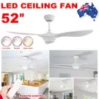 Modern 52“ Ceiling Fan with LED Light & Remote Control Quiet DC Motor for Home