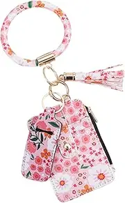 [Generic] Floral Card Holder Wallet | Credit Card Holder Slim Wallet,Multipurpose Travel Cute Thin Card Case, Portable Cute Small Card Wallet, Credit Card Holder Slim Wallet for Keys, Cards