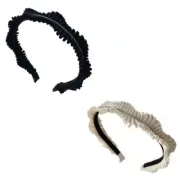 Eye-catching Headband Blingbling Hair Hoop Headpiece Ruched Headwear for Women