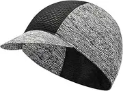 [ROCK TAKIN] Cycling Hat with Sun Visor for Men and Women, Cooling Ice Silk Underhelmet Cycling Hat with UV Protection and Sweat-Repellent, Breathable for Summer Cycling Running Cap