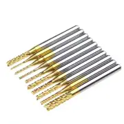 10Pcs 1/8 0.8-3.175mm PCB Drill Bit Engraving Cutter Rotary End Mill Set