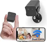 Wireless Indoor Security Camera, WiFi Dual 2K Cam for Baby Monitor, Dog or Pet Camera with Phone App, 180 Days Standby Battery, Clear Night Vision, Zoom