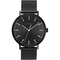 在飛比找PChome24h購物優惠-Calvin Klein 凱文克萊 簡約時尚米蘭帶腕錶/黑/