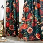 Boho Vintage Bedroom Curtains, Moody Black Floral Blackout Curtains 84 Inches...