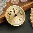 Quartz Clock Insert with Arabic Numerals DIY Repair Parts Gold/Silver Trim