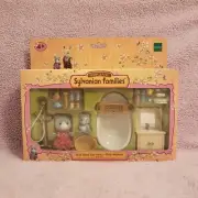 Original Sylvanian Families Bath Room With Olivia & Baby Benjamin Item#2502