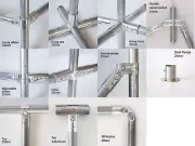 OD25mm Tube Clip Connector Fittings 2mm - Pipe Tube Klamp Galvanized AU