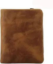 [DLUXCA] Men's Wallet Large Capacity Two-fold Wallet Coin Purse Short Business Wallet Tide (Color : D, Size : 12 * 10 * 3cm)