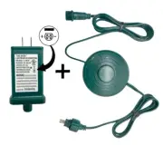 Set Adapter TS-26W29V DC 29V 0.9A+ Power Cord Foot Switch 1/2in Plug Xmas Lights