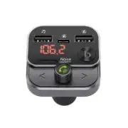 Bluetooth FM Transmitter with USB-C and USB-A Dual Charging Port 30 W - Black