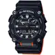 CASIO 卡西歐 G-SHOCK 潮流工業風雙顯計時手錶 送禮推薦-黑/橘 GA-900C-1A4