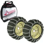 2 Link Tire Chain & Tensioners Pair for Simplicity Tractor with 25x12x12 Tires
