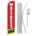 Mattress Sale Red & Yellow Super Swooper Flag & Flag Pole Kit & Ground Spike