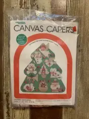 Leisure Arts Canvas Capers Ornament Kit Vintage New Sealed 10 Ornaments Crafts