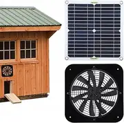 Vgvgaj Powered Exhaust Fan | Weatherproof Solar Exhaust Fan,100W12V Reusable Powered Cooler, Powered Air Conditioner for Kitchen, Attic
