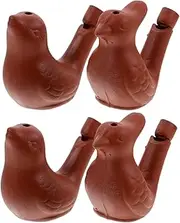 Abaodam 4pcs Purple Clay Water Bird Whistles Charming Birthday Party Favors Portable Bird Sound Makers Sound for Outdoor Fun and Pet Training