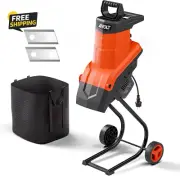 Wood Chipper Shredder 1800W Electric Leaf Mulcher Shredder with Collection Bag 1