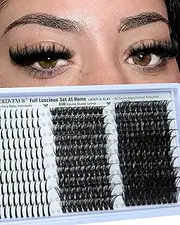 Goddvenus Cluster Lashes With Spikes DIY Lashes Individual Cluster 300Pcs Salon-Level Spiky Eyelash Clusters 80D 100D Individual Eyelashes D Curl 10-20MM