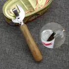 Manual Wooden Handle Can Opener 2 in 1 Lid Remover Bottle Opener Wine Bottle
