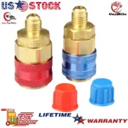 High Low AC Quick Coupler Adapter for Freon Manifold Gauge Hose Conversion