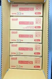 Maxell DVCPRO 33M Video Cassette (50 Pack) Professional HD Video Cassettes - NEW