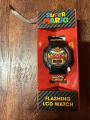 Super Mario Flashing LCD watch Bowser NIB