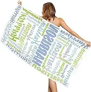 Microfiber Beach Towels - Soft Beach Towel with Name - Outdoor Sports Accessories Fade-Resistant Printed Multipurpose Bath Sheet for Swimming Pools Spa