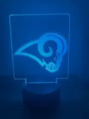 3D LED illusion Los Angeles Rams USB 7Color Night Light Lamp Bedroom