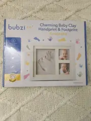 Bubzi Co. Charming Baby Clay Handprint & Footprint Keepsake Picture Frame -- NOB
