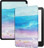 T Tersely Slimshell Case Cover for 7" All-New Kindle Paperwhite 12th 2024 or Kindle Colorsoft Signature Edition 2024, Smart Shell Cover with Auto Sleep/Wake - Deer-1