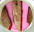 36" Luxury Clear Pink Epoxy Resin Table Handmade Transparent Resin Hotel Table