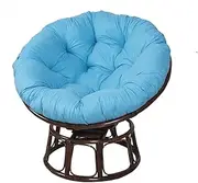 Hanging Basket Chair Cushion, Indoor Outdoor Papasan Chair Cushion, Thick Round Overstuffed Egg Chair Pad Hanging Hammock Seat Cushion Patio Furniture Cushion(Blue,60cm(24in))