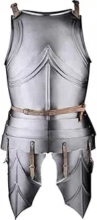 Antique Medieval 15th Century German Cuirass Steel Breastplate LARP Reenactment, Silver, Medium