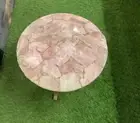 24" Adorable Rose Quartz Stone Coffee Table Top Crystal Quartz Garden Sofa Table