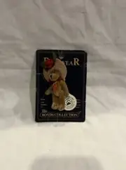 Boyds Bears Wuzzies Bear Pin Lizzie TF Wuzzie Flower Hat Bearwear Card Paper Tag