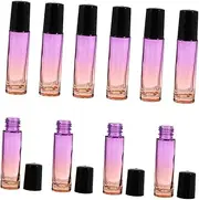 CTIRCHIU 10Pcs Essential Oil Roller Bottles Convenient Glass Containers with Gradient Design for Travel for Oils Perfumes and Cosmetics