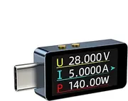 USB Voltage Meter - USB Load Tester LCD Display Volt Amp Meter | Current Voltage Tester Practical USB Tester Tool for Voltage Within 28V