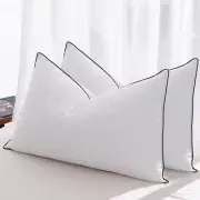 Goose Feather down Pillows Queen Size Set of 2, Luxury Hotel Collection Bed Pill