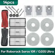 For Roborock Saros 10R / G20S Ultra Accessories Brush Hepa Filter Mop Cloth Dust Bag Spare Parts As Shown