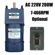 200W Speed Adjustable Reduction AC Electric Gear Motor CW/CCW Large Torque Motor
