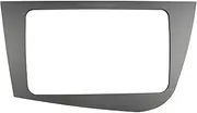 KIXURO LHD Radio Fascia Double Din Head Unit Stereo Panel Dash Mounting GPS Navigation Installation DVD Trim Face Frame Bezel, for Seat Leon Car Radio Dashboard Panel
