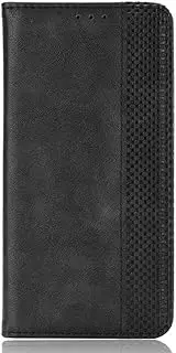 [HWPIVOX] for Tecno Spark 40 4G Case, Wallet Style Flap PU Leather with Card Holder, Magnetic Closure Shockproof Protection Cover for Tecno Spark 40 4G Case Black