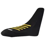 Kymco Mongoose 250 Gripper Seat Cover 2003 - 2010 Black - Yellow Ribs #302