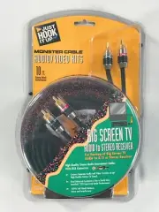 Monster Cable 10ft Audio/Video Kit - Interlink 250 RCA Stereo Cables - NIP