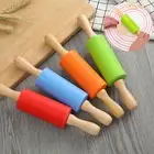 Smooth Dough Roller Children Rolling Pin Toy Set of 2 Small Silicone Pins