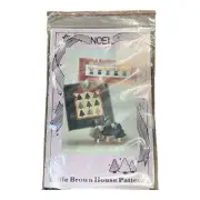 ©1992 Little Brown House Applique Craft Pattern "Noel" No-Sew Applique Quilts +