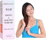 YUII Biotin Hair Growth Oil Scalp & Hair Strengthening Oil With Keratin, Argan Oil for All Hair Types Sulfate Free