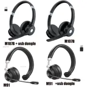 Trucker Bluetooth Headsets Wireless On-Ear Headphones with Mic & Mute Button