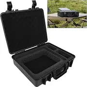 Satellite Hard Case, Hard Carrying Case with Foam, Built in Power Cable, Portable Travel Case for Camping